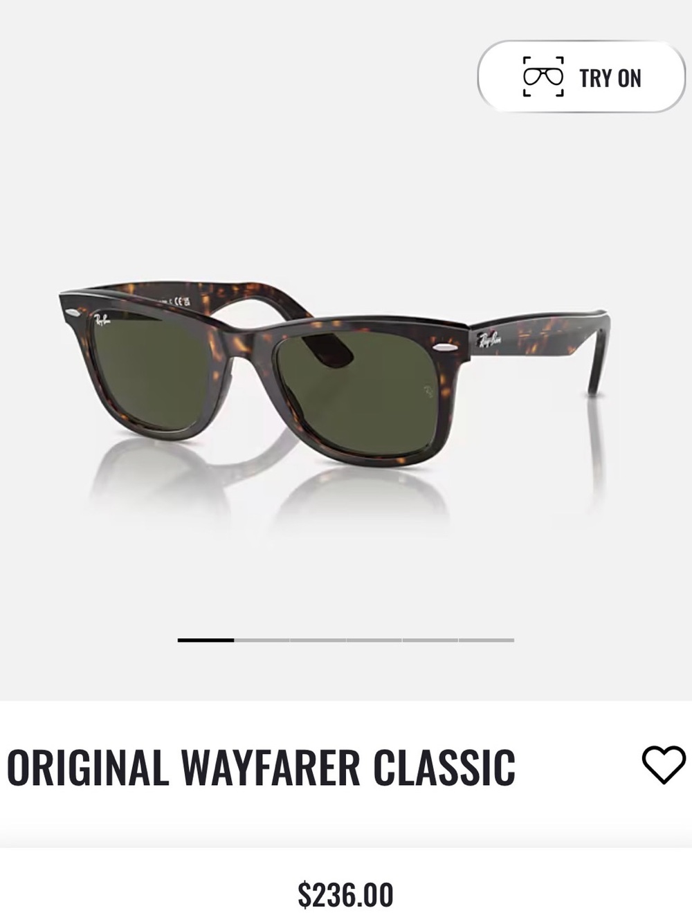 Ray-Ban Tortoise Frame with Green Lenses Sunglasses
